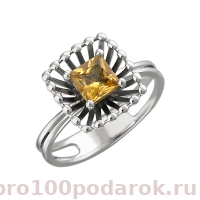 Серебряное кольцо с цитрином