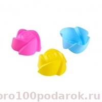 Силиконовая форма для выпечки Розочка, 3 шт. (d-7 см)